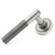 Blacksmith Pewter Patina Brompton Lever Door Handle on Art Deco Rose Set - Sprung