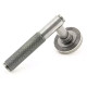 Blacksmith Pewter Patina Brompton Lever Door Handle on Beehive Rose Set - Sprung