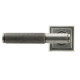 Blacksmith Pewter Patina Brompton Lever Door Handle on Square Rose Set - Sprung