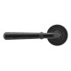 Traditional Blacksmith Hammered Newbury Lever Door Handle on Round Rose Set - Sprung