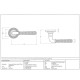 Traditional Blacksmith Hammered Newbury Lever Door Handle on Beehive Rose Set - Sprung