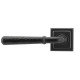 Traditional Blacksmith Hammered Newbury Lever Door Handle on Square Rose Set - Sprung
