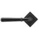 Traditional Blacksmith Hammered Newbury Lever Door Handle on Square Rose Set - Sprung