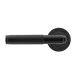 Traditional Blacksmith Brompton Lever Door Handle on Round Rose Set - Unsprung