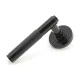 Traditional Blacksmith Brompton Lever Door Handle on Round Rose Set - Unsprung