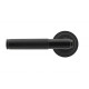 Traditional Blacksmith Brompton Lever Door Handle on Art Deco Rose Set - Sprung
