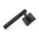 Traditional Blacksmith Brompton Lever Door Handle on Square Rose Set - Sprung