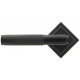 Matt Black Brompton Lever Door Handle on Square Rose Set - Sprung