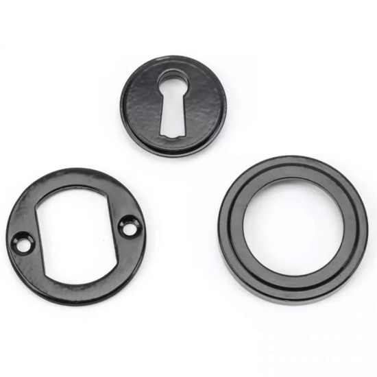 Traditional Blacksmith Art Deco Round Escutcheon