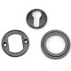 Traditional Blacksmith Art Deco Round Euro Escutcheon