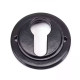 Traditional Blacksmith Art Deco Round Euro Escutcheon
