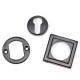 Traditional Blacksmith Square Euro Escutcheon