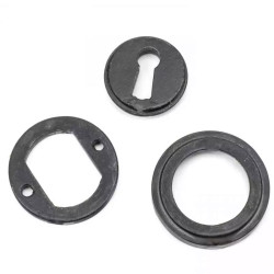 Blacksmith External Beeswax Art Deco Round Escutcheon