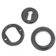 Blacksmith External Beeswax Art Deco Round Escutcheon