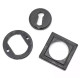 Blacksmith External Beeswax Square Escutcheon
