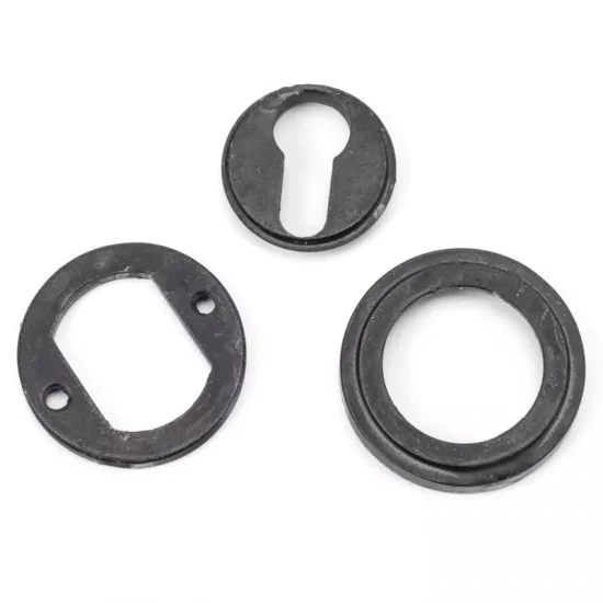 Blacksmith External Beeswax Art Deco Round Euro Escutcheon
