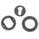 Blacksmith External Beeswax Art Deco Round Euro Escutcheon