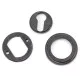 Blacksmith External Beeswax Art Deco Round Euro Escutcheon
