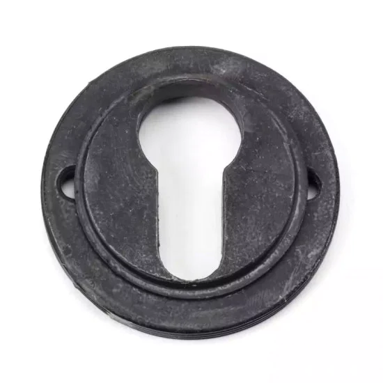 Blacksmith External Beeswax Art Deco Round Euro Escutcheon