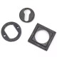 Blacksmith External Beeswax Square Euro Escutcheon