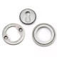 Blacksmith Pewter Patina Art Deco Round Escutcheon