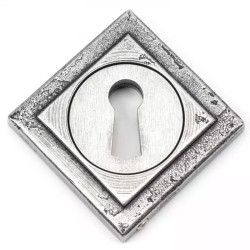 Blacksmith Pewter Patina Square Escutcheon
