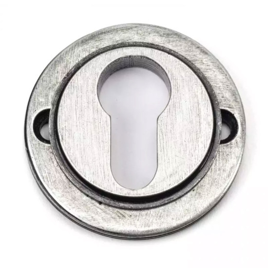 Blacksmith Pewter Patina Beehive Round Euro Escutcheon