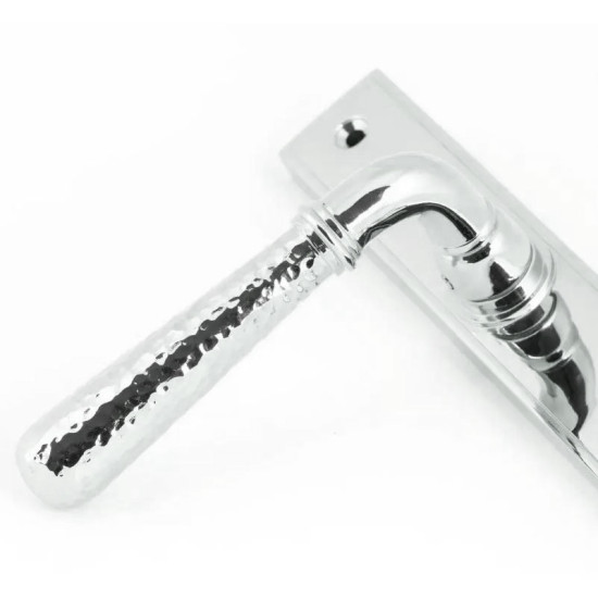 Hammered Newbury Slimline Sprung Lever Espagnolette - Polished Chrome