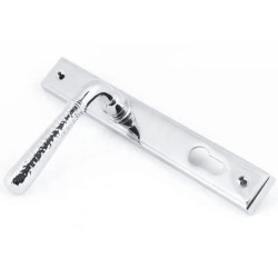Hammered Newbury Slimline Sprung Lever Espagnolette - Polished Chrome