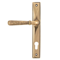 Hammered Newbury Slimline Sprung Lever Espagnolette - Polished Bronze