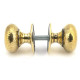 Aged Brass Hammered Mushroom Knob Set