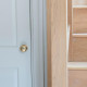 Aged Brass Hammered Mushroom Knob Set