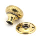 Aged Brass Hammered Mushroom Knob Set