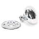 Polished Chrome Hammered Mushroom Knob Set