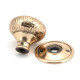 Polished Bronze Hammered Mushroom Knob Set