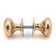 Polished Bronze Hammered Mushroom Knob Set