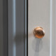 Polished Bronze Hammered Mushroom Knob Set