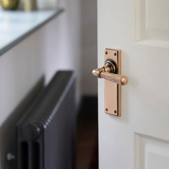 Hammered Newbury Lever - Polished Bronze