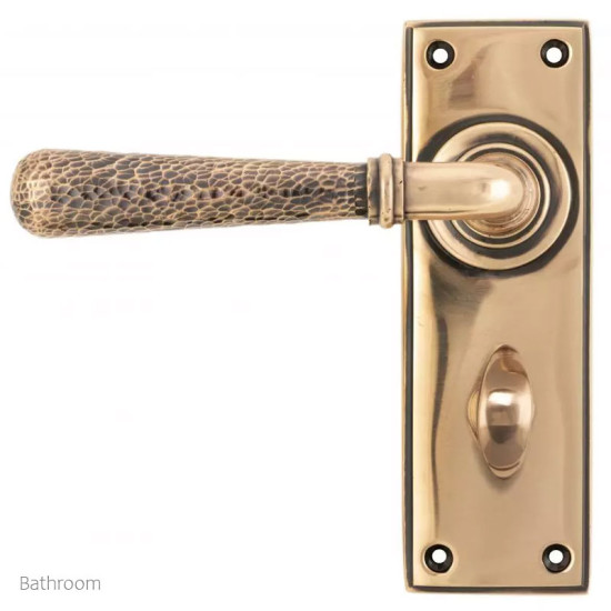 Hammered Newbury Lever - Polished Bronze