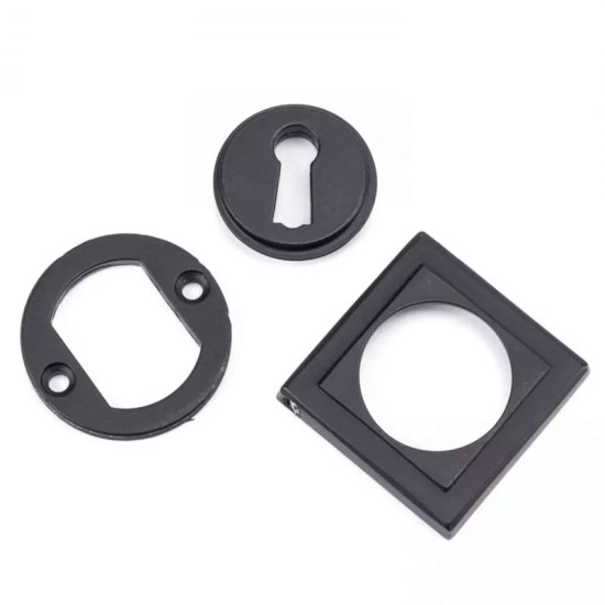 Matt Black Square Escutcheon