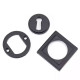 Matt Black Square Escutcheon