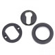 Matt Black Round Euro Escutcheon