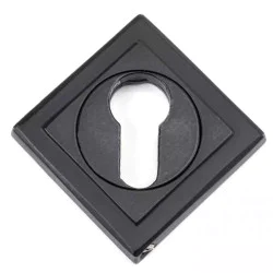 Matt Black Square Euro Escutcheon