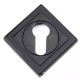 Matt Black Square Euro Escutcheon