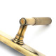 Brompton Slimline Sprung Lever Espagnolette - Aged Brass