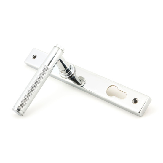 Brompton Slimline Sprung Lever Espagnolette - Polished Chrome