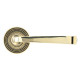 Avon Sprung Lever Door Handle on Beehive Rose Set - Aged Brass