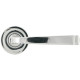 Avon Sprung Lever Door Handle on Art Deco Rose Set - Polished Chrome