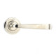 Avon Sprung Lever Door Handle on Art Deco Rose Set - Polished Nickel