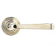 Avon Sprung Lever Door Handle on Beehive Rose Set - Polished Nickel